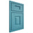 Shiloh Cabinetry Beaded Inset Hamlin Alder Plain Cut Aqua Door