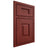 Shiloh Cabinetry Beaded Inset Hamlin Cherry Plain Cut Red Door