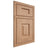 Shiloh Cabinetry Beaded Inset Hamlin Red Oak Plain Cut Natural Door