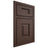 Shiloh Cabinetry Beaded Inset Hamlin White Oak Plain Cut Dusk Door