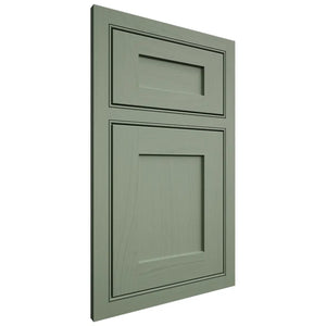 Shiloh Cabinetry Beaded Inset Hanover Poplar Plain Cut Moss Door