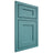 Shiloh Cabinetry Beaded Inset Hanover Red Oak Plain Cut Aqua Door