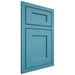 Shiloh Cabinetry Beaded Inset Hanover White Oak Plain Cut Aqua Door
