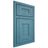 Shiloh Cabinetry Beaded Inset Hartford Hickory Plain Cut Aqua Door