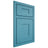 Shiloh Cabinetry Beaded Inset Hartford White Oak Plain Cut Aqua Door