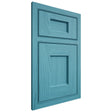 Shiloh Cabinetry Beaded Inset Heritage Alder Plain Cut Aqua Door