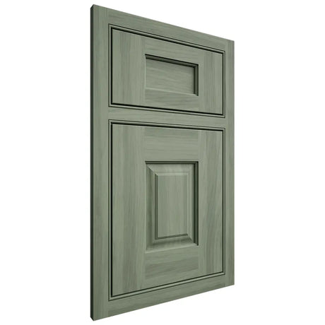 Shiloh Cabinetry Beaded Inset Heritage Hickory Plain Cut Moss Door