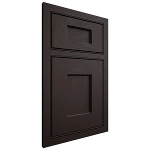 Shiloh Cabinetry Beaded Inset Heritage Maple Plain Cut Espresso Door