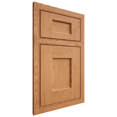 Shiloh Cabinetry Beaded Inset Heritage Red Oak Plain Cut Medium Door