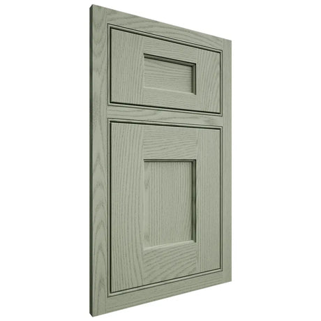Shiloh Cabinetry Beaded Inset Heritage Red Oak Plain Cut Moss Door