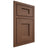 Shiloh Cabinetry Beaded Inset Heritage Walnut Plain Cut Natural Door
