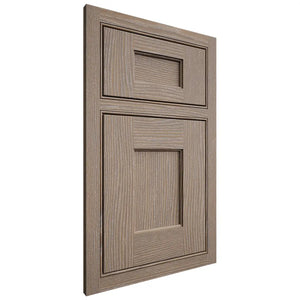 Shiloh Cabinetry Beaded Inset Heritage White Oak Plain Cut Almond Door