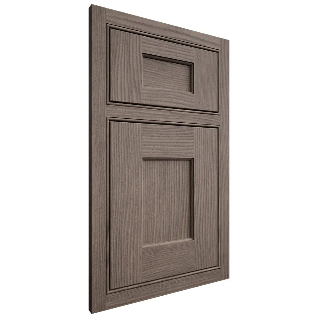 Shiloh Cabinetry Beaded Inset Heritage White Oak Plain Cut Clay Door