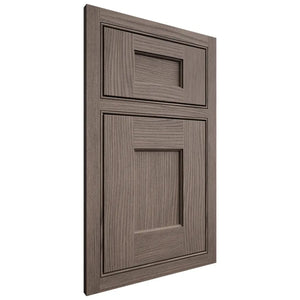 Shiloh Cabinetry Beaded Inset Heritage White Oak Plain Cut Clay Door