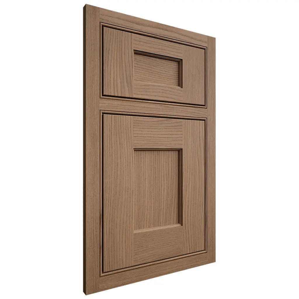 Shiloh Cabinetry Beaded Inset Heritage White Oak Plain Cut Medium Door