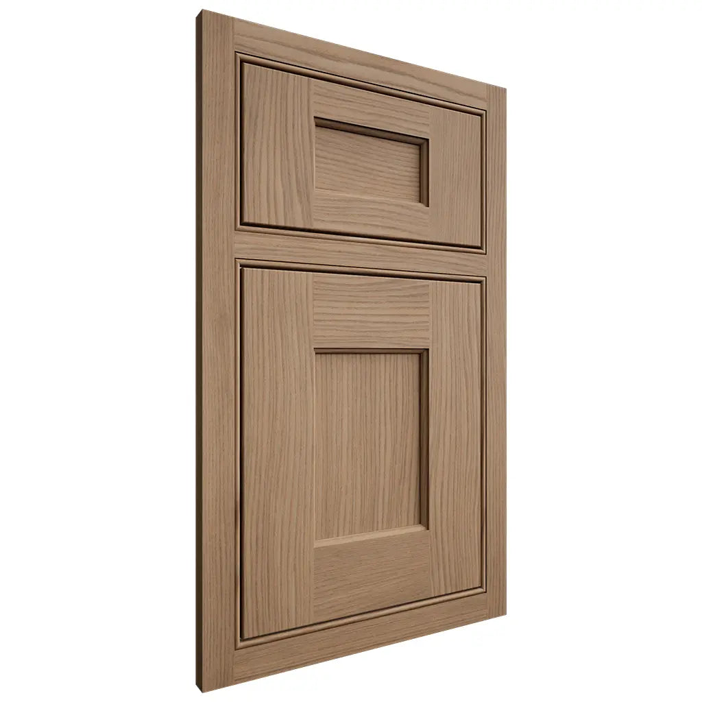 Shiloh Cabinetry Beaded Inset Heritage White Oak Plain Cut Natural Door