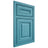 Shiloh Cabinetry Beaded Inset Kendall Alder Plain Cut Aqua Door