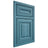 Shiloh Cabinetry Beaded Inset Kendall Hickory Plain Cut Aqua Door