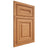 Shiloh Cabinetry Beaded Inset Kendall Red Oak Plain Cut Medium Door