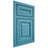 Shiloh Cabinetry Beaded Inset Kendall White Oak Quarter Sawn Aqua Door