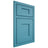 Shiloh Cabinetry Beaded Inset Lancaster White Oak Plain Cut Aqua Door