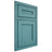 Shiloh Cabinetry Beaded Inset Landes Red Oak Plain Cut Aqua Door