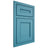 Shiloh Cabinetry Beaded Inset Landes White Oak Rift Cut Aqua Door