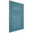Shiloh Cabinetry Beaded Inset Malibu Hickory Plain Cut Aqua Door