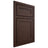 Shiloh Cabinetry Beaded Inset Malibu Walnut Plain Cut Bison Door