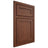 Shiloh Cabinetry Beaded Inset Malibu Walnut Plain Cut Rye Door