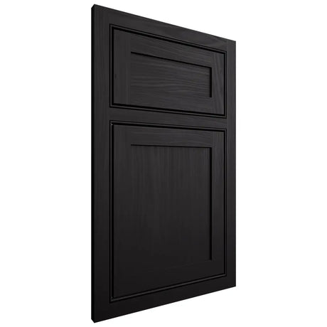 Shiloh Cabinetry Beaded Inset Malibu White Oak Plain Cut Espresso Door