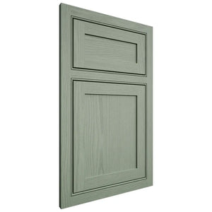 Shiloh Cabinetry Beaded Inset Malibu White Oak Plain Cut Moss Door