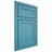 Shiloh Cabinetry Beaded Inset Malibu White Oak Quarter Sawn Aqua Door