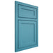 Shiloh Cabinetry Beaded Inset Malibu White Oak Quarter Sawn Aqua Door