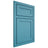 Shiloh Cabinetry Beaded Inset Malibu White Oak Rift Cut Aqua Door
