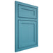 Shiloh Cabinetry Beaded Inset Malibu White Oak Rift Cut Aqua Door