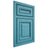 Shiloh Cabinetry Beaded Inset Manchester Alder Plain Cut Aqua Door