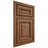 Shiloh Cabinetry Beaded Inset Manchester Alder Plain Cut Walnut Door