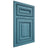 Shiloh Cabinetry Beaded Inset Manchester Hickory Plain Cut Aqua Door