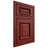 Shiloh Cabinetry Beaded Inset Montgomery Cherry Plain Cut Red Door