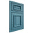 Shiloh Cabinetry Beaded Inset Montgomery Hickory Plain Cut Aqua Door