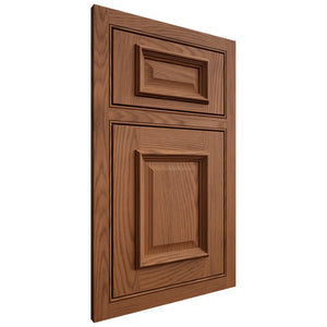 Shiloh Cabinetry Beaded Inset Montgomery Red Oak Plain Cut Braun Door