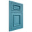Shiloh Cabinetry Beaded Inset Montgomery White Oak Plain Cut Aqua Door