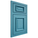 Shiloh Cabinetry Beaded Inset Montgomery White Oak Plain Cut Aqua Door