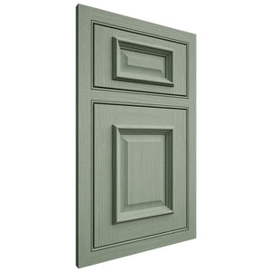 Shiloh Cabinetry Beaded Inset Montgomery White Oak Plain Cut Moss Door
