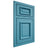 Shiloh Cabinetry Beaded Inset Montgomery White Oak Quarter Sawn Aqua Door