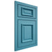 Shiloh Cabinetry Beaded Inset Montgomery White Oak Rift Cut Aqua Door
