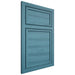 Shiloh Cabinetry Beaded Inset Napa Horizontal Hickory Plain Cut Aqua Door