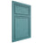 Shiloh Cabinetry Beaded Inset Napa Horizontal Red Oak Plain Cut Aqua Door