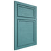 Shiloh Cabinetry Beaded Inset Napa Horizontal Red Oak Plain Cut Aqua Door